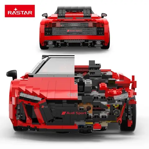 Klassisk teknisk skala 1:14 Racing R8 Spyder byggstenar tegelstenar modell montering barnleksaker vuxna julklappsset 10 best sales Audi R8 Lego - №1