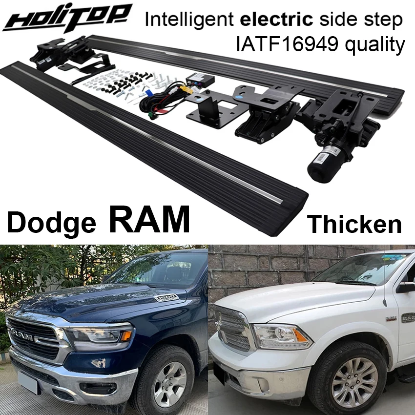 

HOT electric side step running board foot pedal for Dodge RAM,Intelligent scalable,durable motor,waterproof,free drill hole