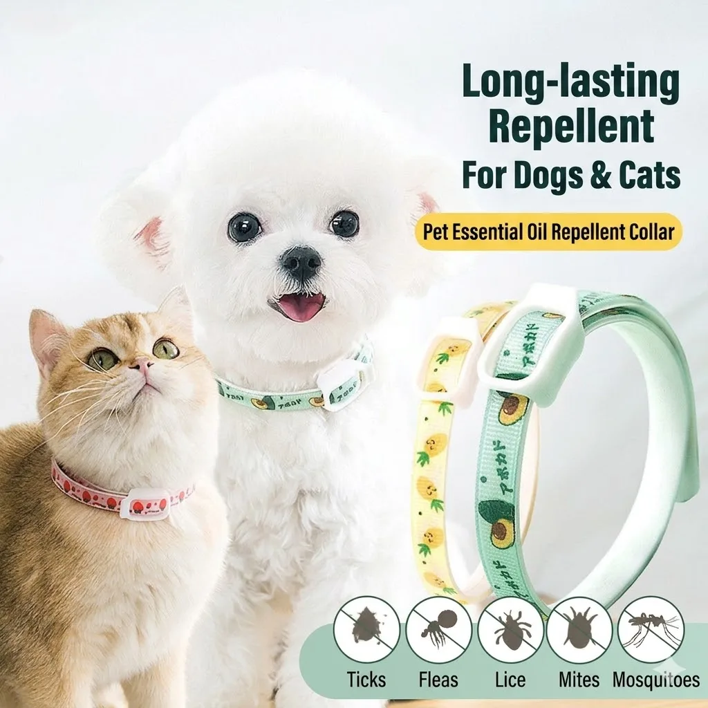 

Essential Oil Pet Collar Anti-Bite for Dogs Cats Spring Summer Outdoor Anti-flea Puppy Neckband Pet External Protection Supplies