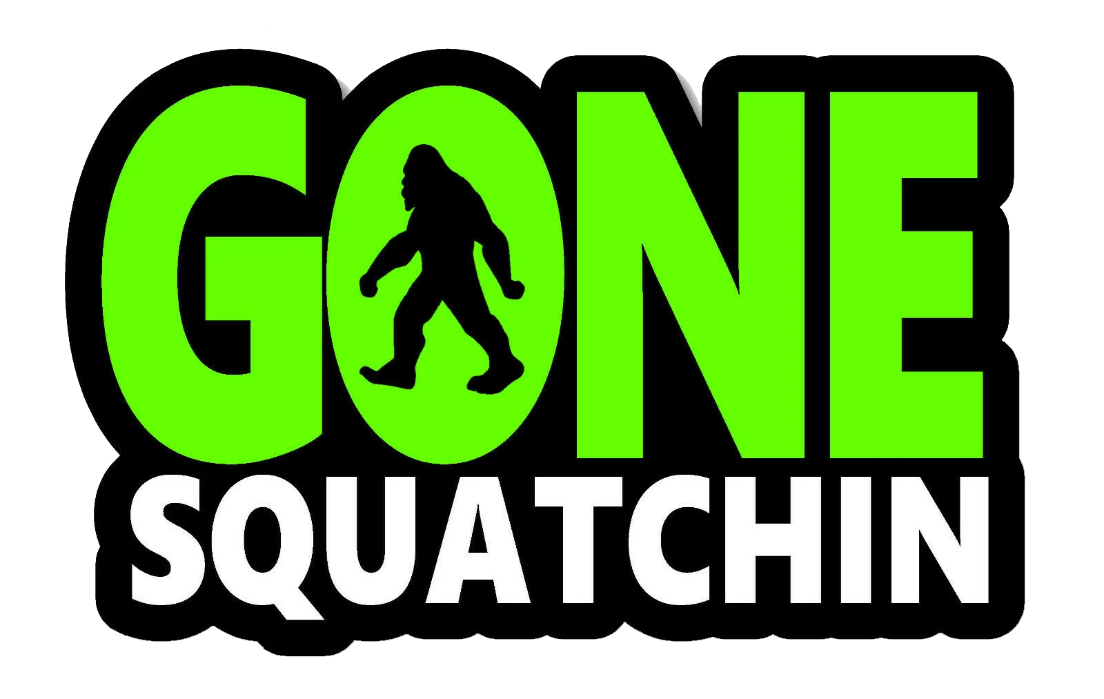 JumpTime 13 x 9.2cm Gone Squatchin Bigfoot Big Foot Sasquatch Funny Car Stickers Trunk Refrigerator  Air Conditioner  Decal