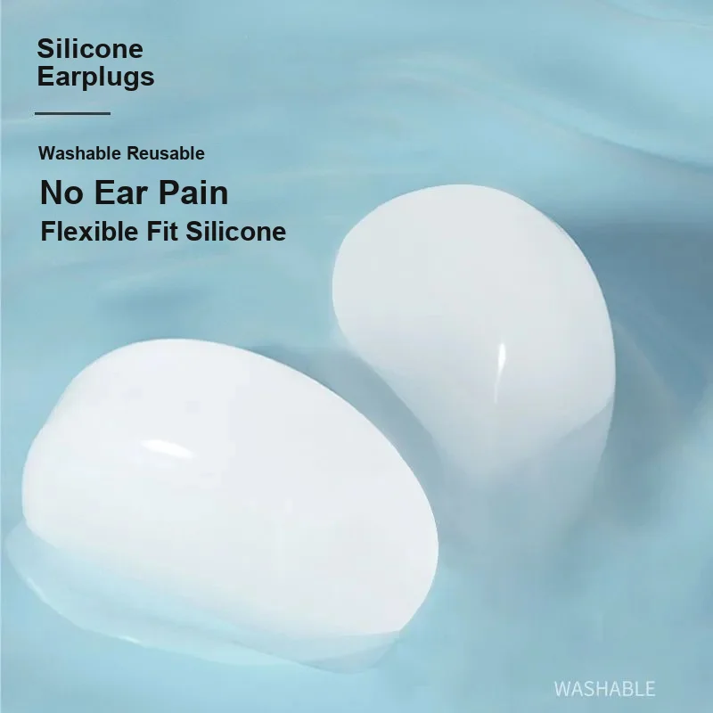 Transparent Silicone Earplugs Sound Insulation Noise Reduction for Silent Dorm Sleep and Household Sound Blocking