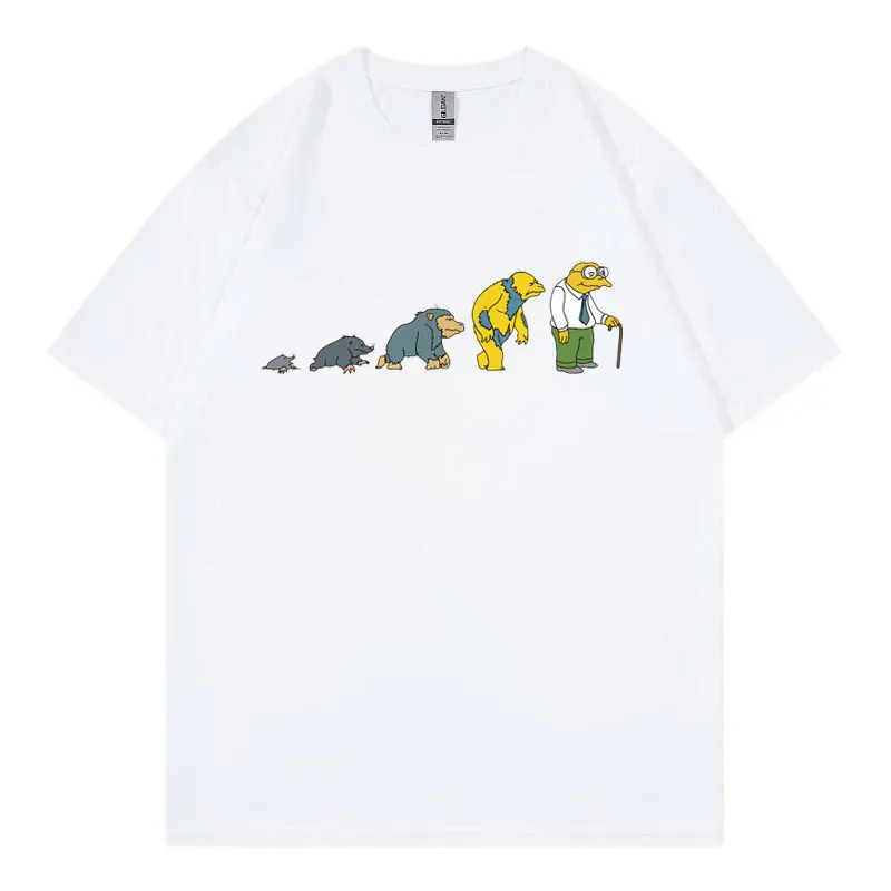 The Ascent of Moleman Simpsons Funny Meme Graphic T Shirts Men Women Fashion Cartoon T-shirts Summer Casual Loose Cotton T-shirt