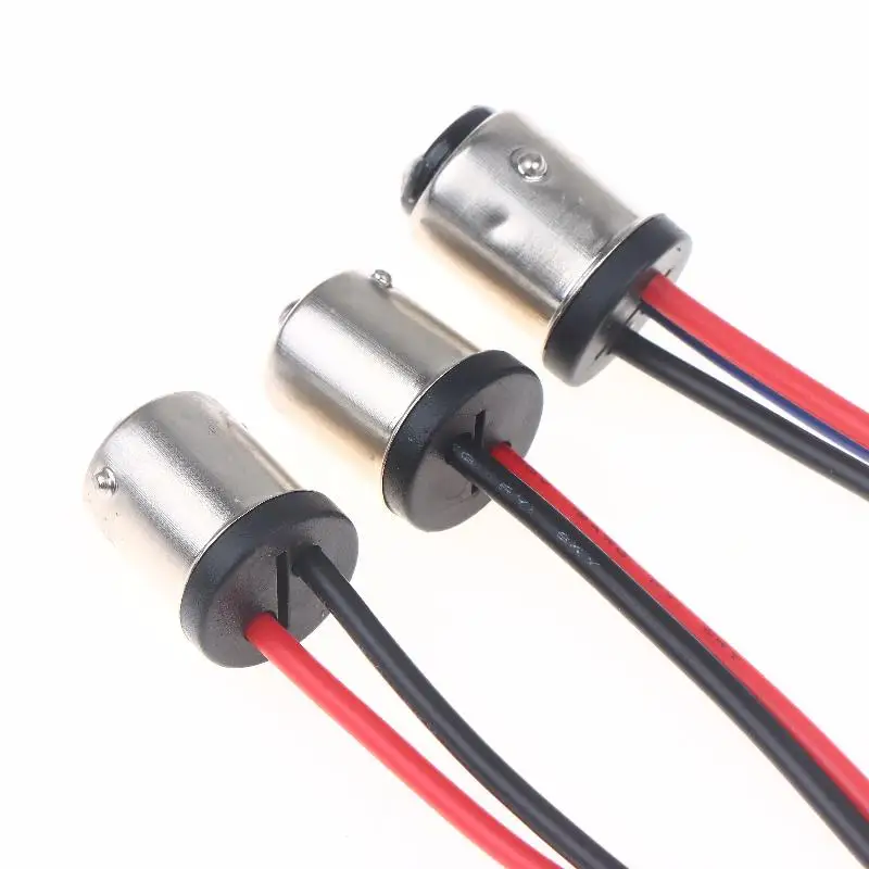 2Pcs 12cm Auto Lamp Socket For 1156 1157 Car Led Turn Signal Light Male Base Plug Connector Car LED Lamp Adapter