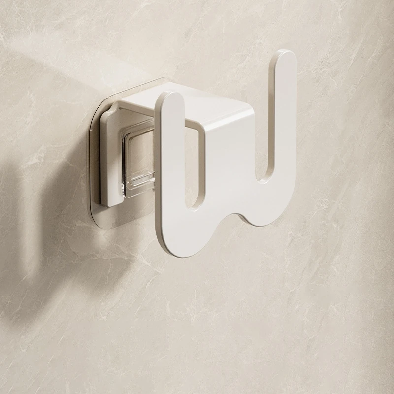 Multifunctional Wall Mounted Slipper Rack Non-Perforated Shoe Storage with Drainage and Hooks for Bathroom Door - view 2
