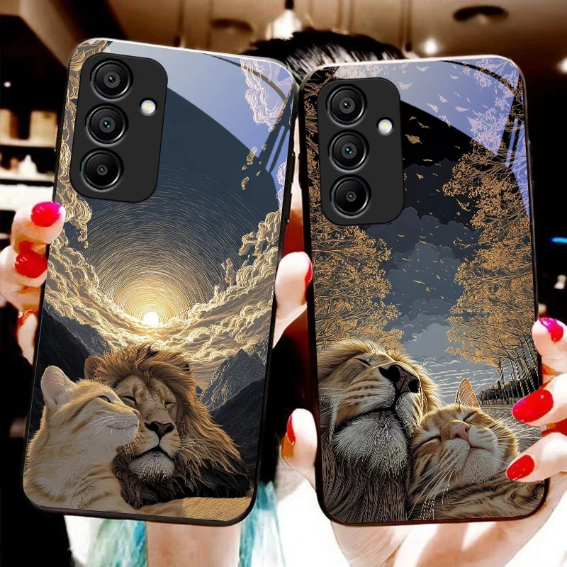 Рисунок 2 - Милый кот и серый лев для Samsung