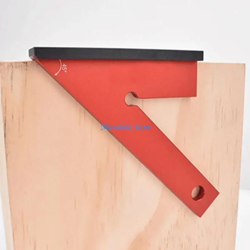 

U2JC 45 Degree Ruler 45° Measuring Ruler Aluminum Scribing Ruler Carpentry Woodworking Measurement Tool