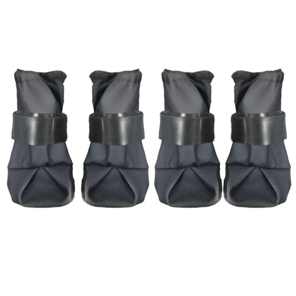 

4PCS/SET Adjustable Waterproof Dog Boots Wear-Resistant High-top Pet Rain Boots Breathable Pet Paw Protector Outdoor