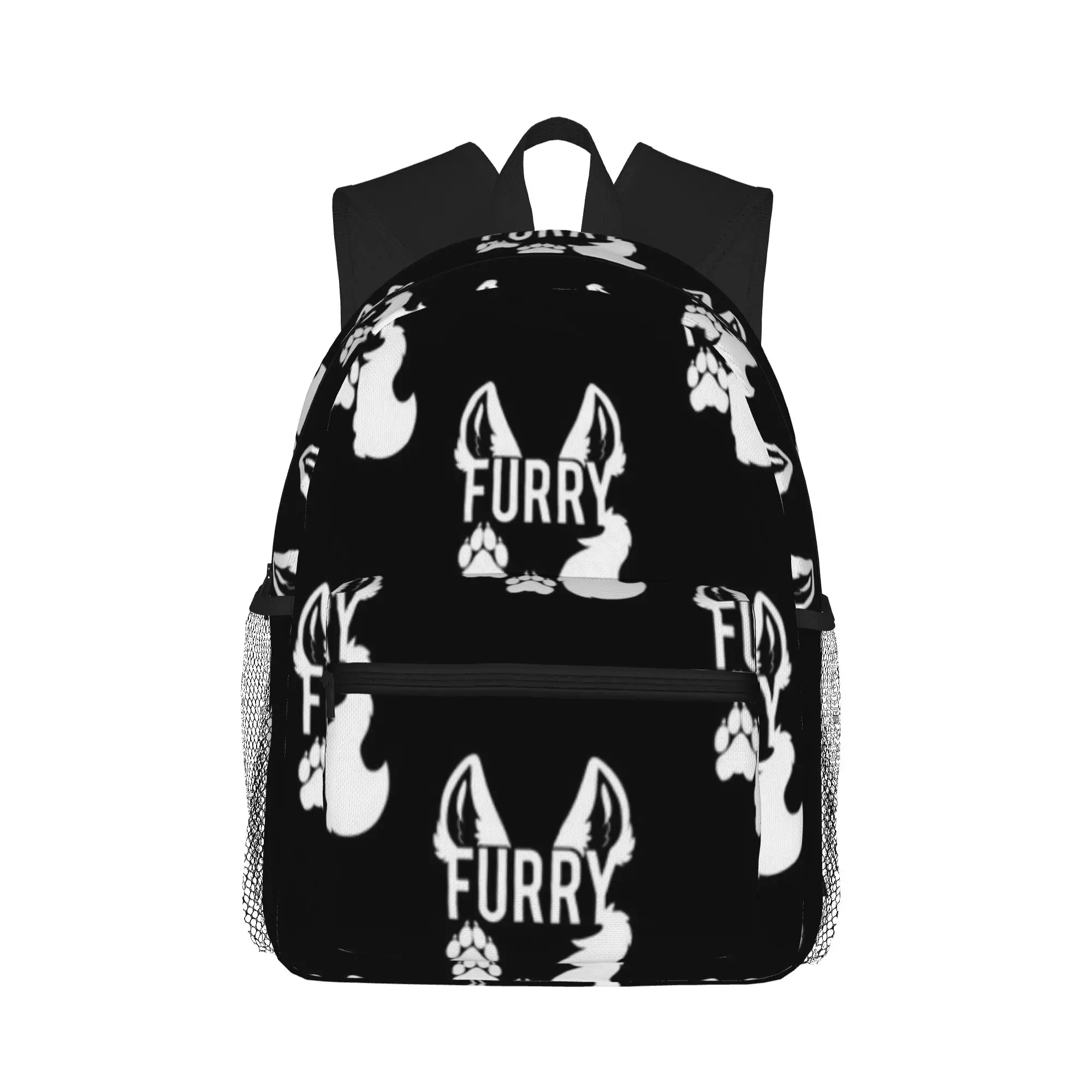 FURRY -white text-  Casual Backpack for Students and Adults Student