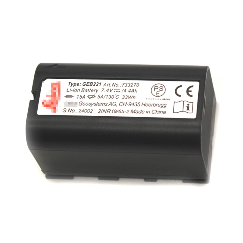 2pcs GEB221 Battery for LEI CA TS02 TS06 TS09 TPS1200 Total Station 7.4V 4400mAh Lithium Battery