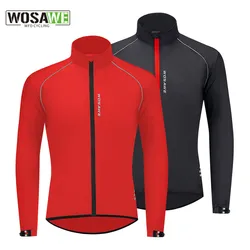 WOSAWE Men's Windbreaker Cycling Jacket Reflective Windproof Waterproof Mountain Bike MTB Jacket Running Riding Bicycle Jerseys