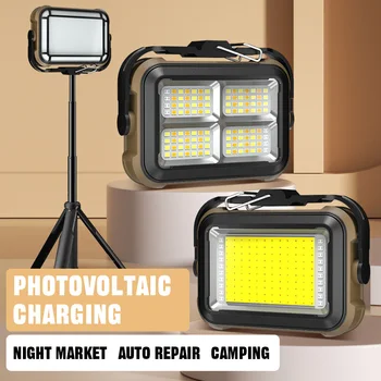 Warsun โคมไฟตรวจสอบ COB สำหรับโรงรถรถยนต์, ไฟ LED ทำงานชาร์จไฟตั้งแคมป์พร้อมไฟซ่อมแม่เหล็กท้ายรถ