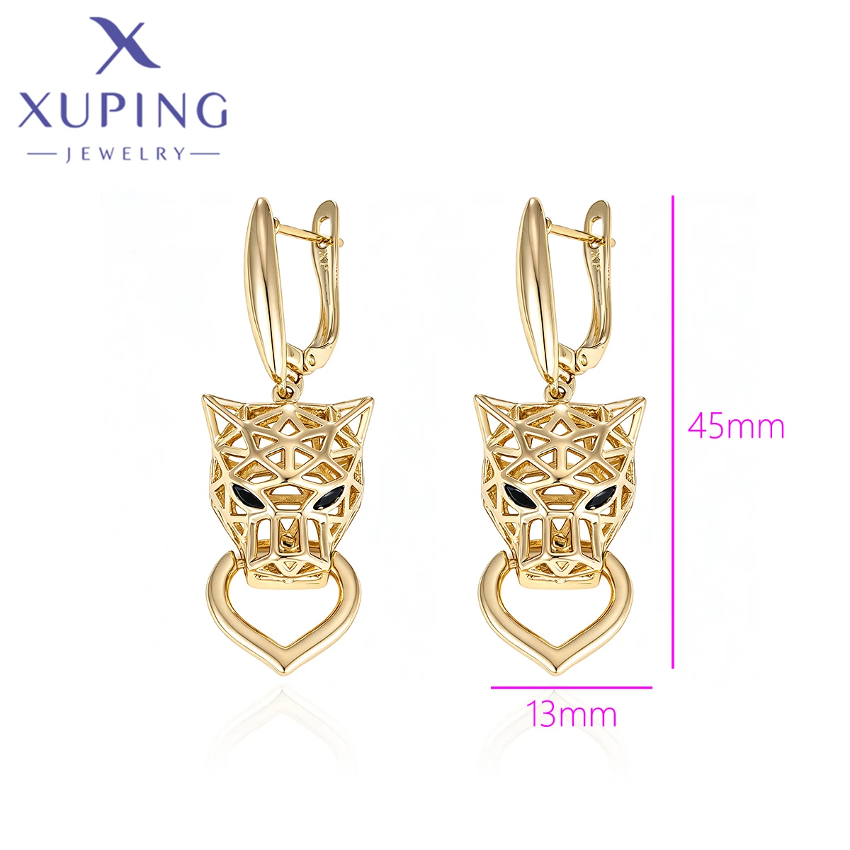 Xuping Schmuck Neu eingetroffen: Modische, tierförmige Creolen für Damen, Charm-Schmuck, Party, exquisites Geschenk X000020649 – Detail 10