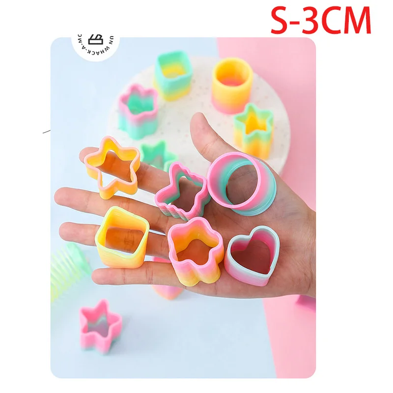 10/20/30/50 Stück Regenbogen-Ring Alien-Federring Liebes-Diamant-Elastikring Kinder-Puzzle Frühpädagogisches Spielzeug Stressabbau – Detail 7
