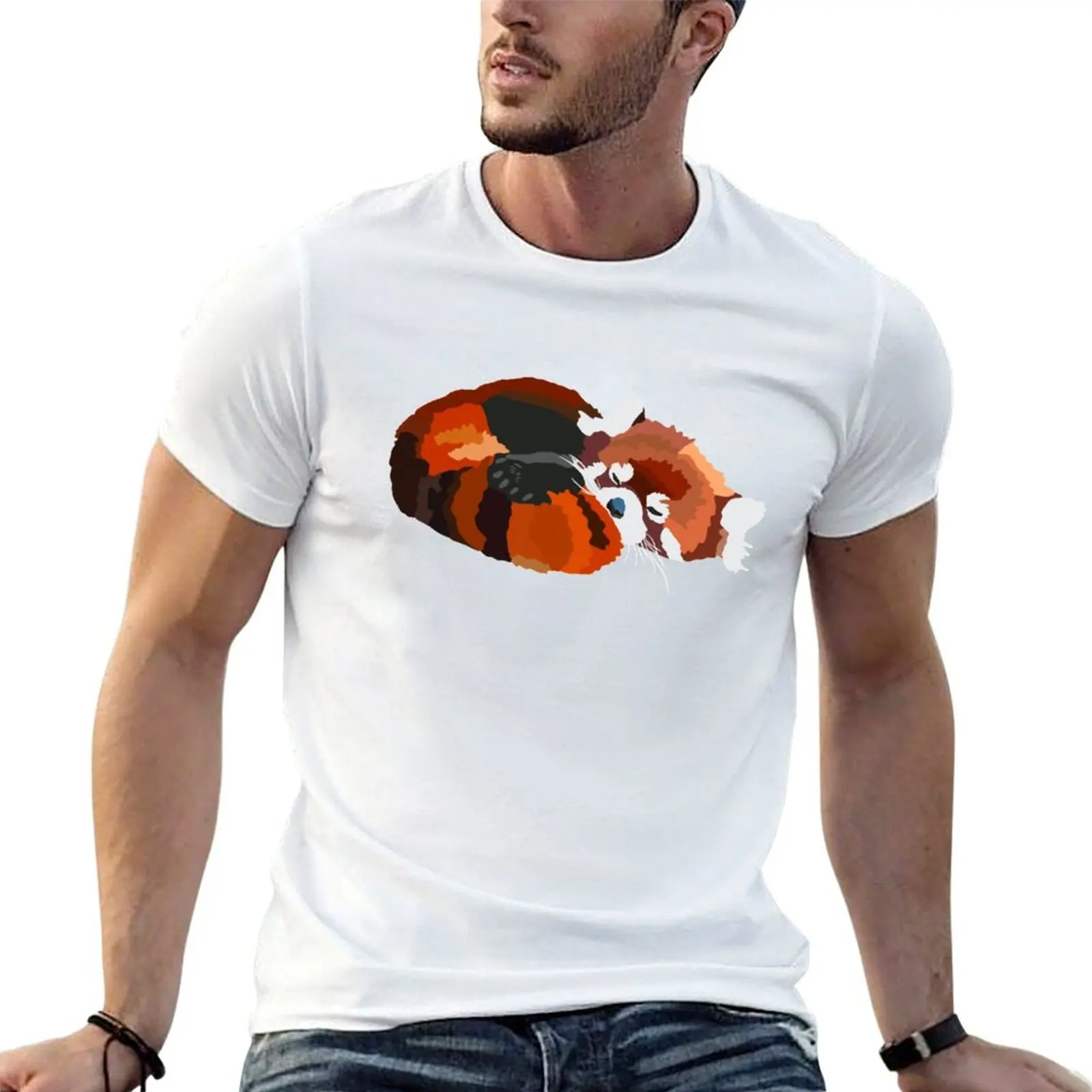 

R is for Red Panda T-Shirt man t shirts cotton graphic t shirts for man T-Shirt