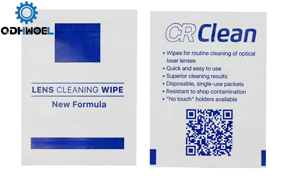 QDHWOEL Lens Cleaning Wipes for 10.6um CO2 and 1064nm Fiber Laser Lenses mirror 10 Pcs Pack