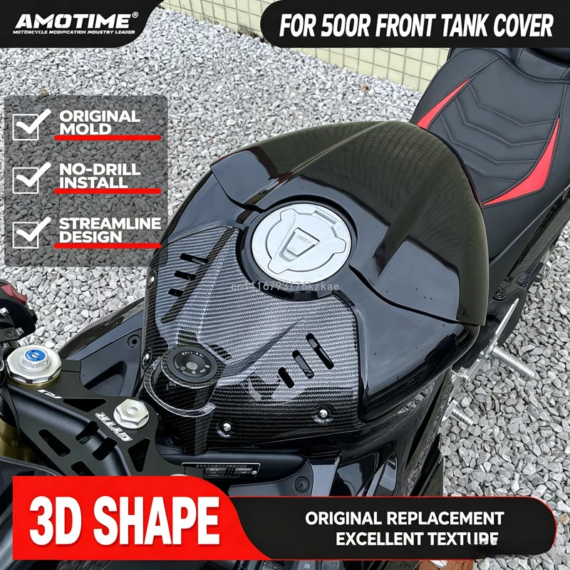 FOR ZXMOTO 500RR Genuine Carbon Fiber Complete Set Front Tank Cover Side Fairing Winglets Exhaust Heat Shield Mod Parts