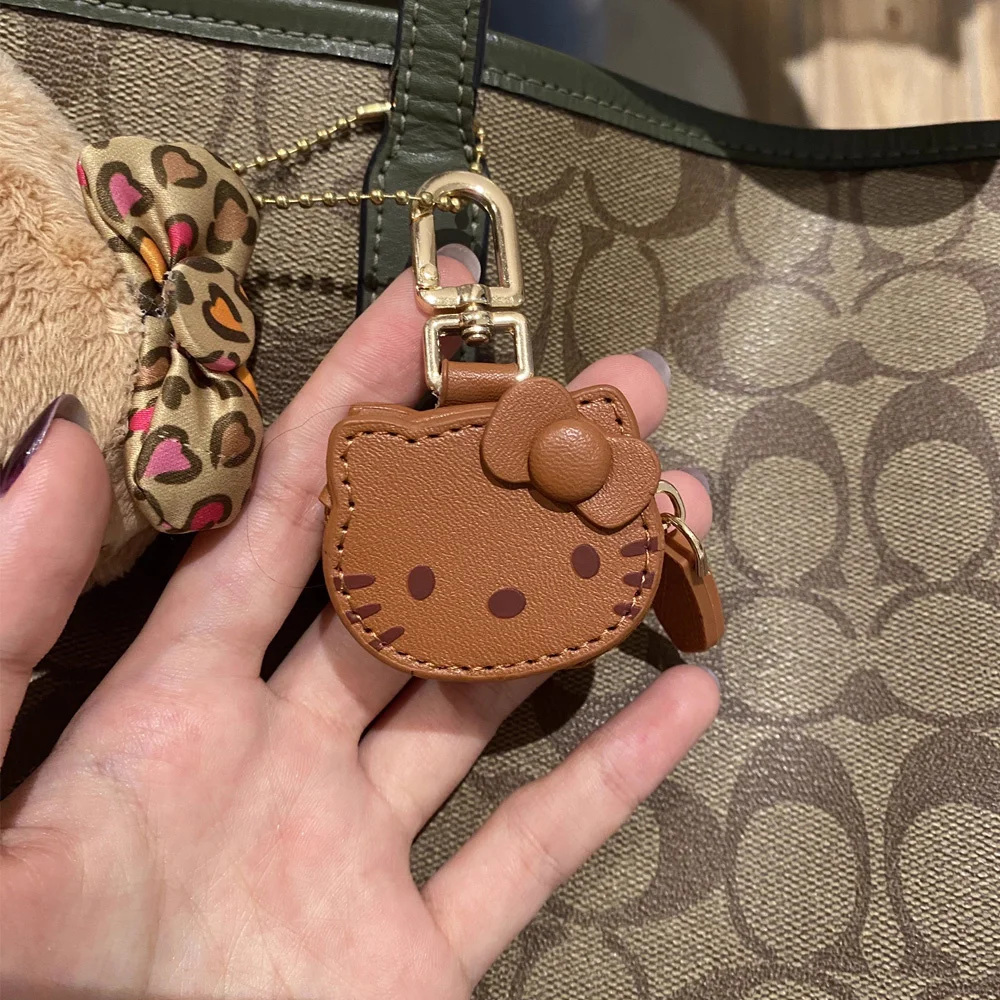 Sanrio süße Hellokitty japanische Mädchen Tasche Anhänger Kopfhörer Tasche Mode Retro Aufbewahrungstasche Mini Geldbörse Schlüsselanhänger Frau Geburtstagsgeschenk