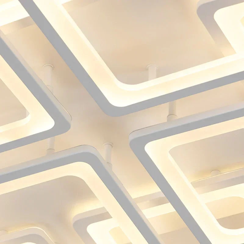 Rectangle Remote Control Living Room Bedroom Modern Led Ceiling Lights Luminarias Para Sala Dimming Led Ceiling Lamp