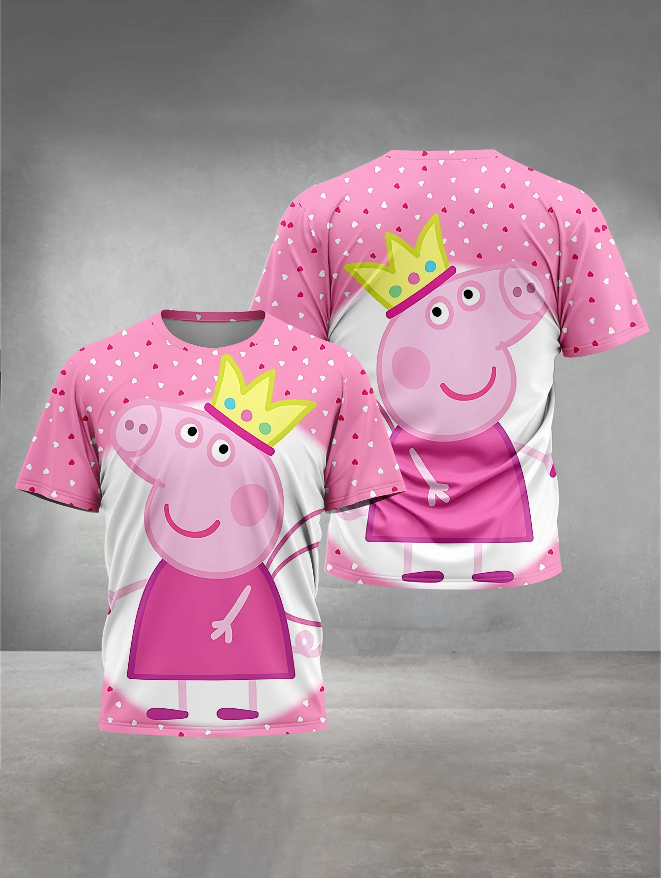 3D Print Baby Clothing 5 to 14 Years Male Outdoor Clothes for Cute P-peppas Pigs Children Boy Girl Child T-Shirt Top Shirts