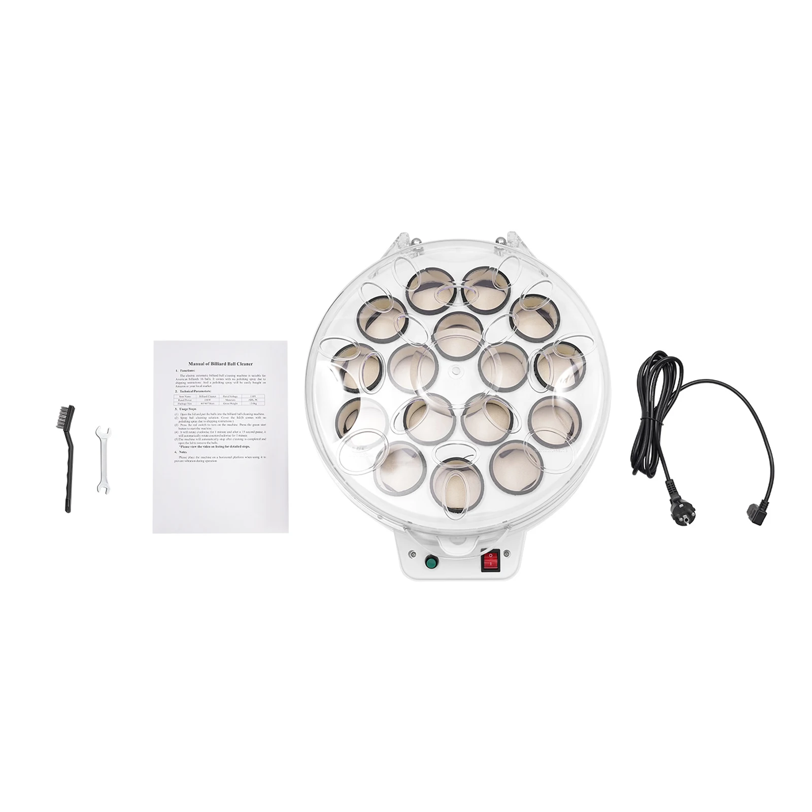 180W 220V Automatische Biljartbal Cleaner Elektrische Biljartbal Cleaner Polijstmachine Voor Biljart Ballen 1000 RPM