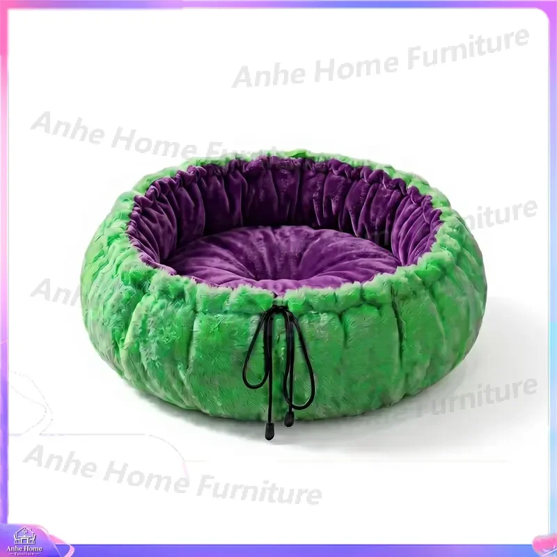 Large Round Cat Bed Luxury Plush Pet House Soft Warm Winter Dog Cave Cozy Sleeping Nest for Cats Kittens Puppies Indoor