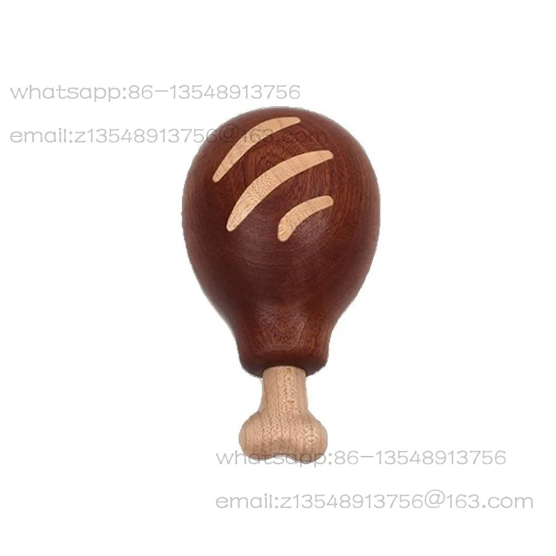 Ebony solid wood cute braised chicken thigh bottle opener beer bottle screwdriver magnetic refrigerator sticker personalized
