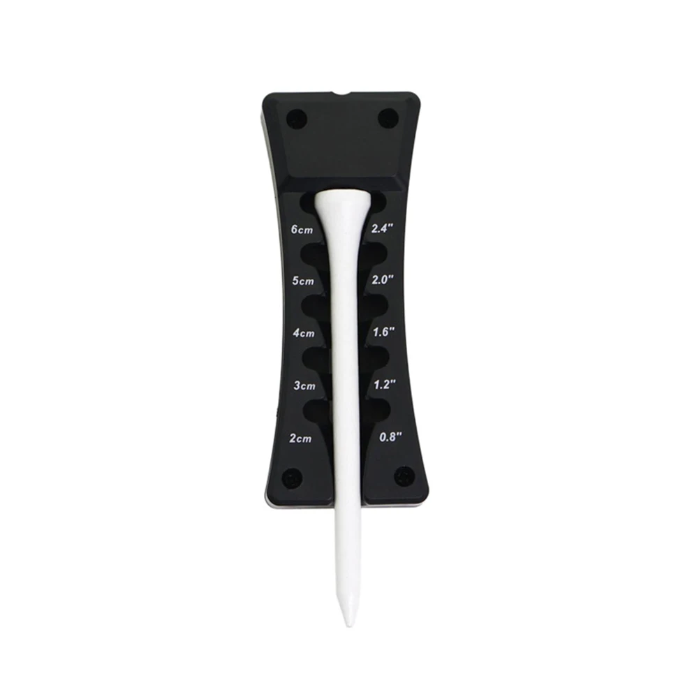 Compact 3-in-1 Golf Support Device with Adjustable Tee Depth Control Carbon Fiber Divot Fork and Non-Slip Tee Rest