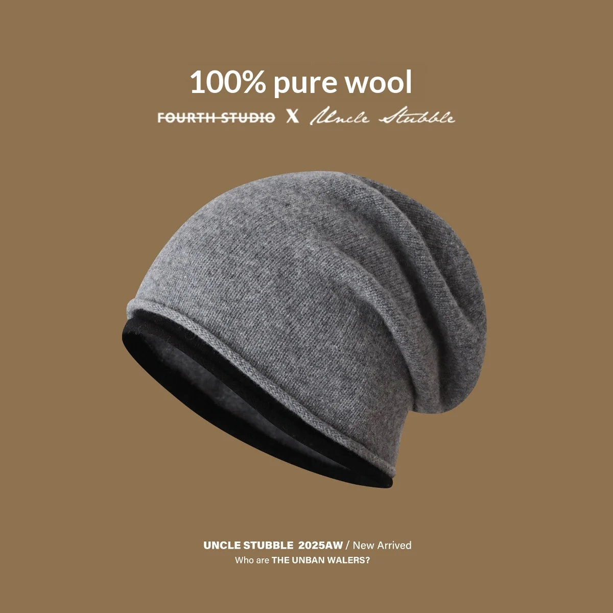 

100% чистая шерсть, зимняя теплая спортивная шапка, женская и мужская повседневная уличная шапка с напуском, стильные вязаные шапки в стиле хип-хоп с ворсом