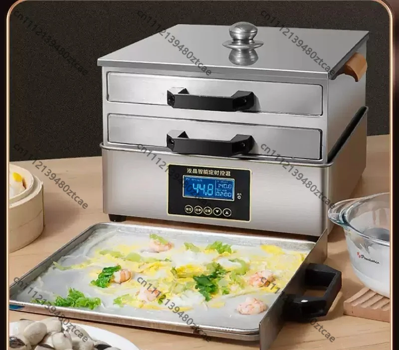 Standard Rice Noodle Roll Machine, Household Mini Electric Steamer, Stainless Steel Drawer Type Steamed Bun Cooker & Hot Pot