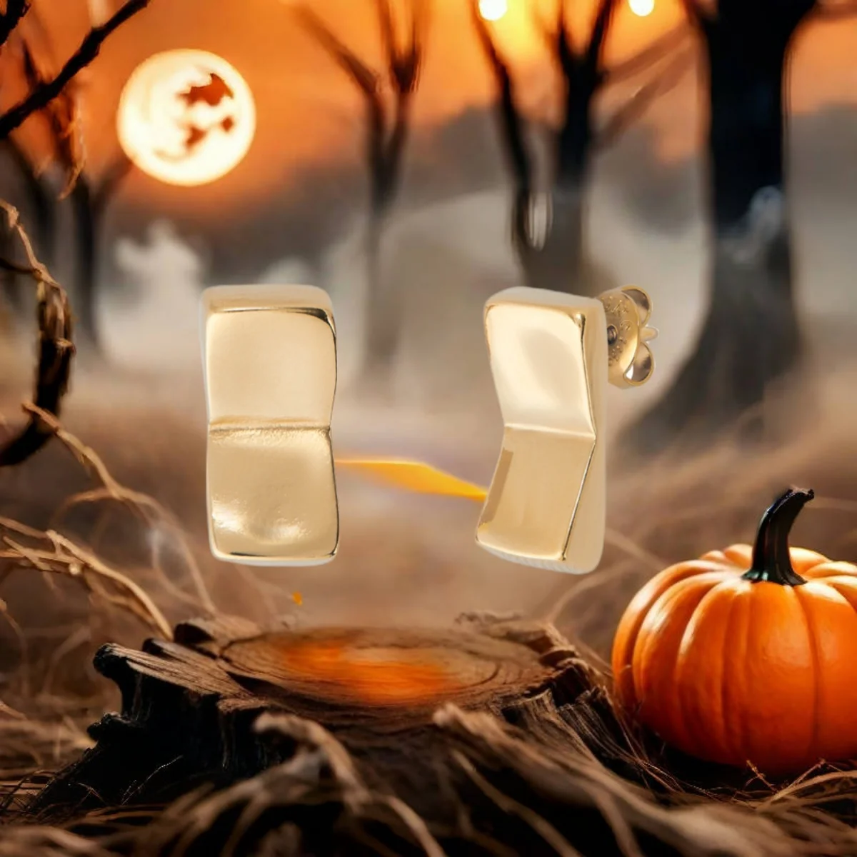 

2025 UNOde50 Original New Product Golden Double sided Solid Color Earrings Women's High Quality Festival Gift