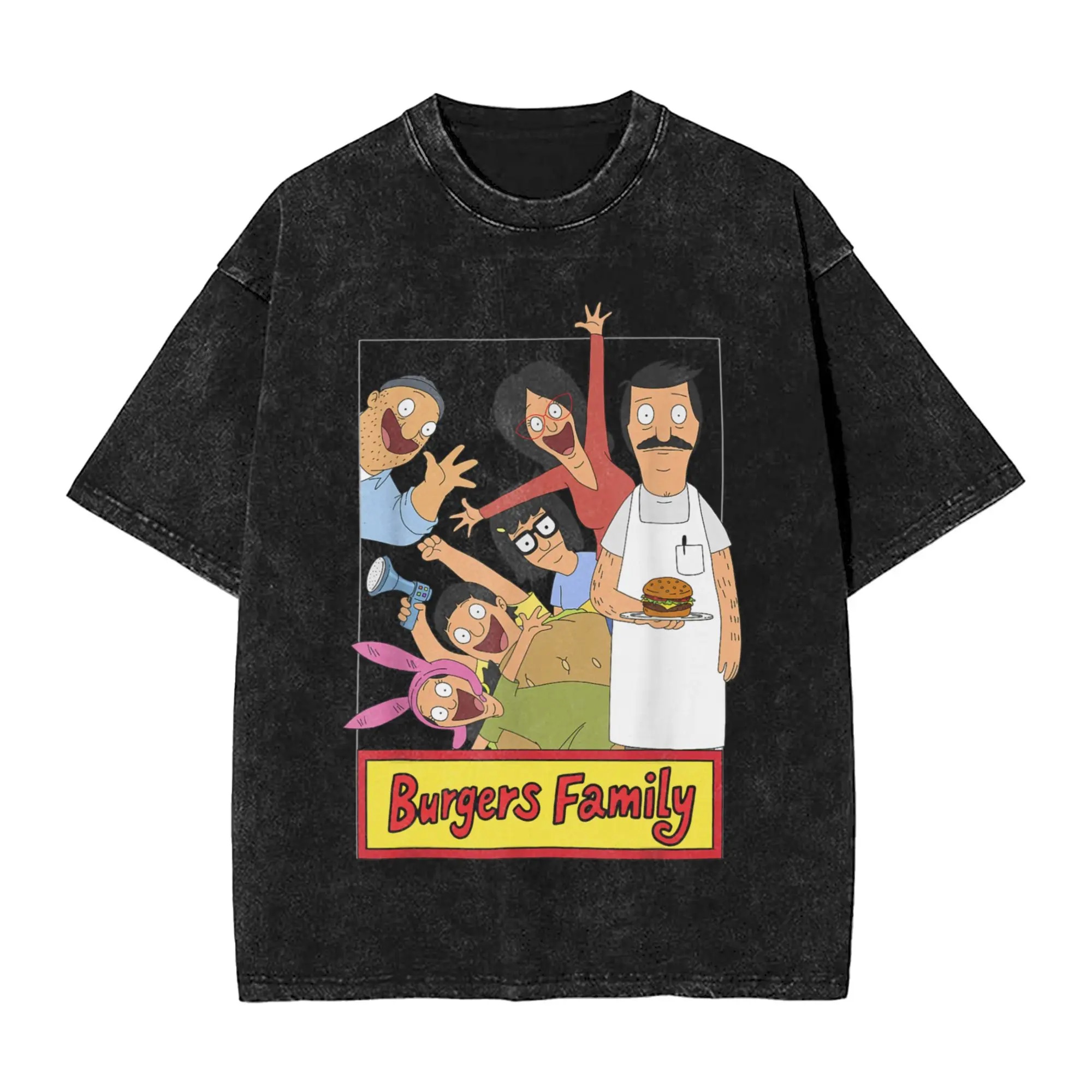 

Мужская футболка Bob Burgers, повседневная футболка с коротким рукавом и круглым вырезом, хлопковая одежда с принтом