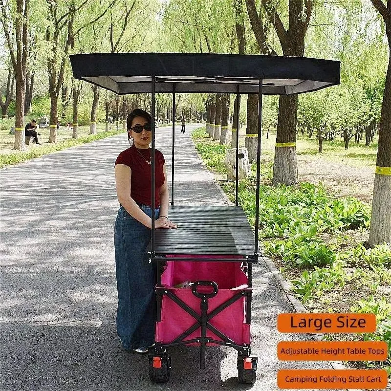 Wholesale Multi-terrain Outdoor Storage Vehicle Waterproof Folding Stall Camping Night Market Car Stall