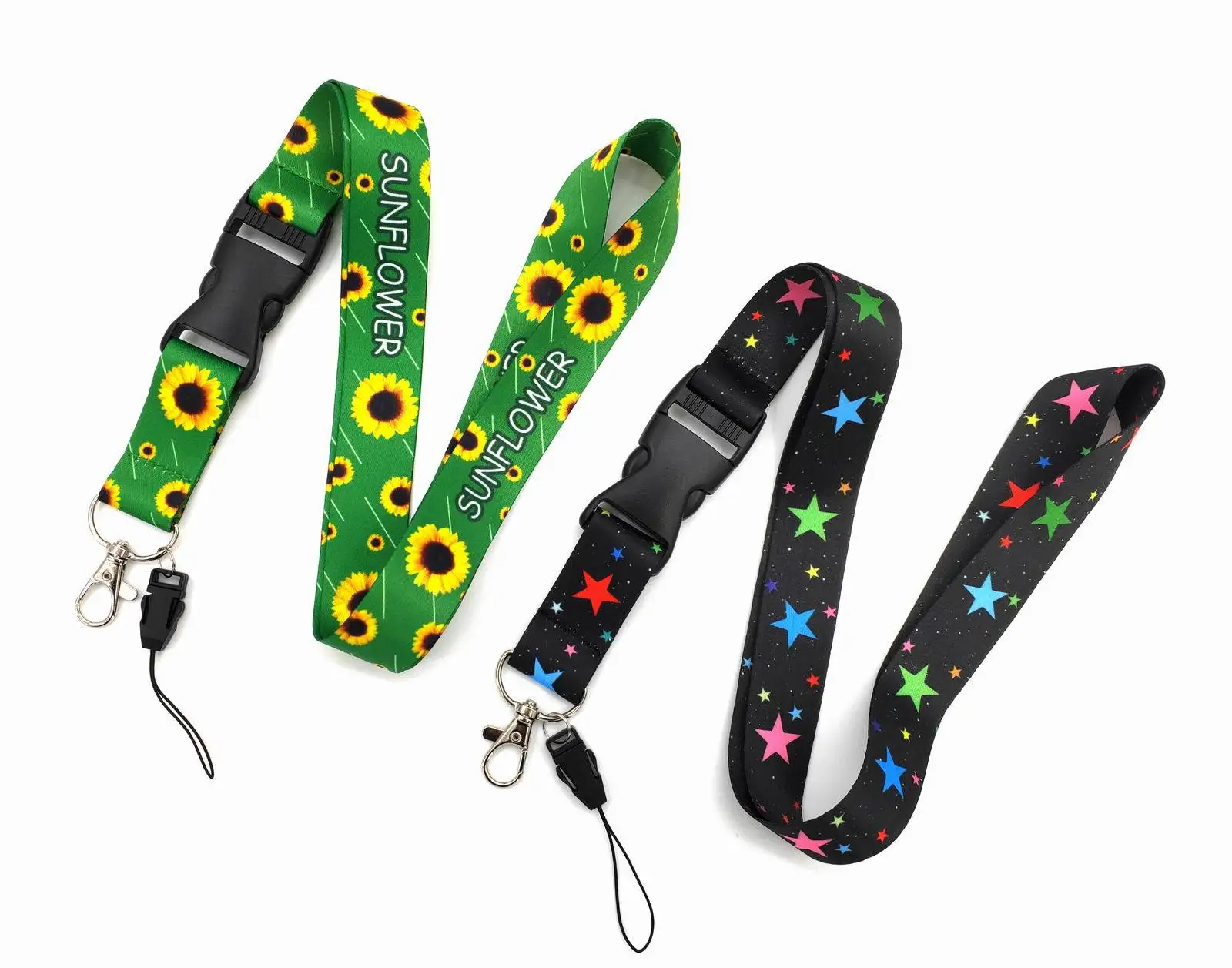 Disney sunflower Neck Strap Keychain Lanyard For Keys ID Card Badge Holder Hang Rope Webbing Ribbon Mobile Accessories