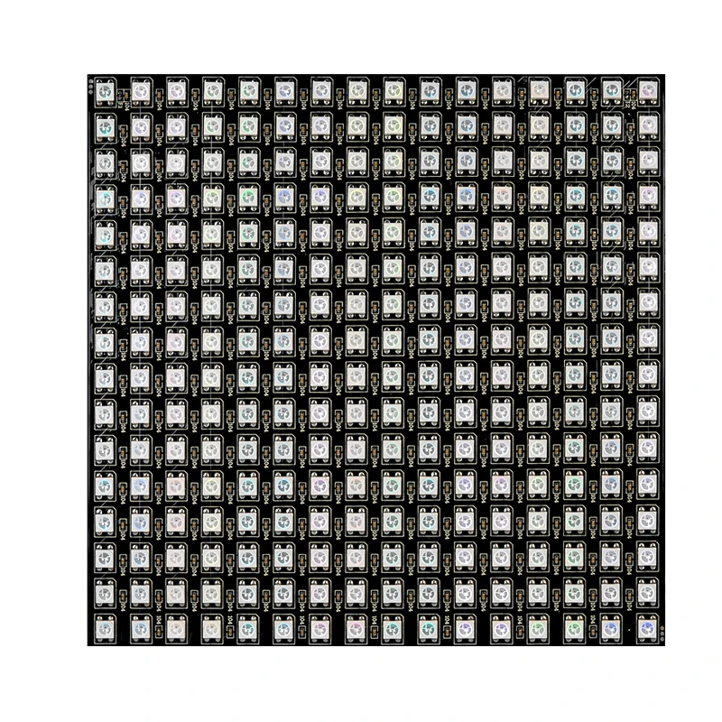 Flexível Pixel Panel Matrix Screen, WS2812B, WS2812B, RGB, 16x16, 8x32, 256LEDs, Módulo LED ECO, IC, Endereçável individualmente, DC 5V