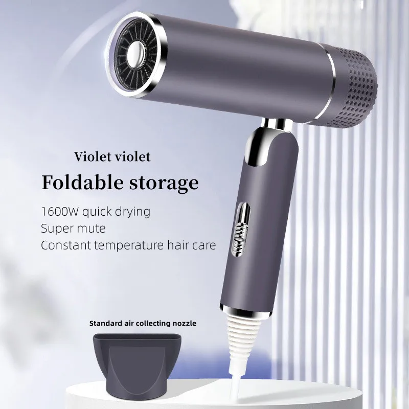 Professional Hair Dryer 1600w High-power Fast Drying Negative Ion Foldable Portable Household Hair Salon T-type Hair Dryer