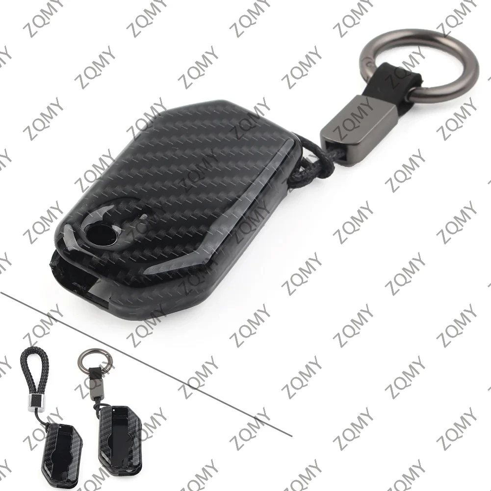 

Carbon Fiber Motorbike Key Chain Procter Cover Fob For BMW F750GS F850GS R1200GS R1250GS