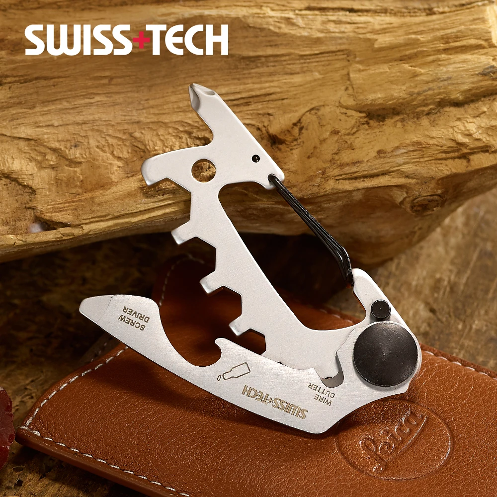 

SWISS TECH 10-in1 Mini Multi-tool Portable Pocket EDC Hand Tool Screwdrivers Clip for Outdoor Hiking Camping Gadgets Kits Set
