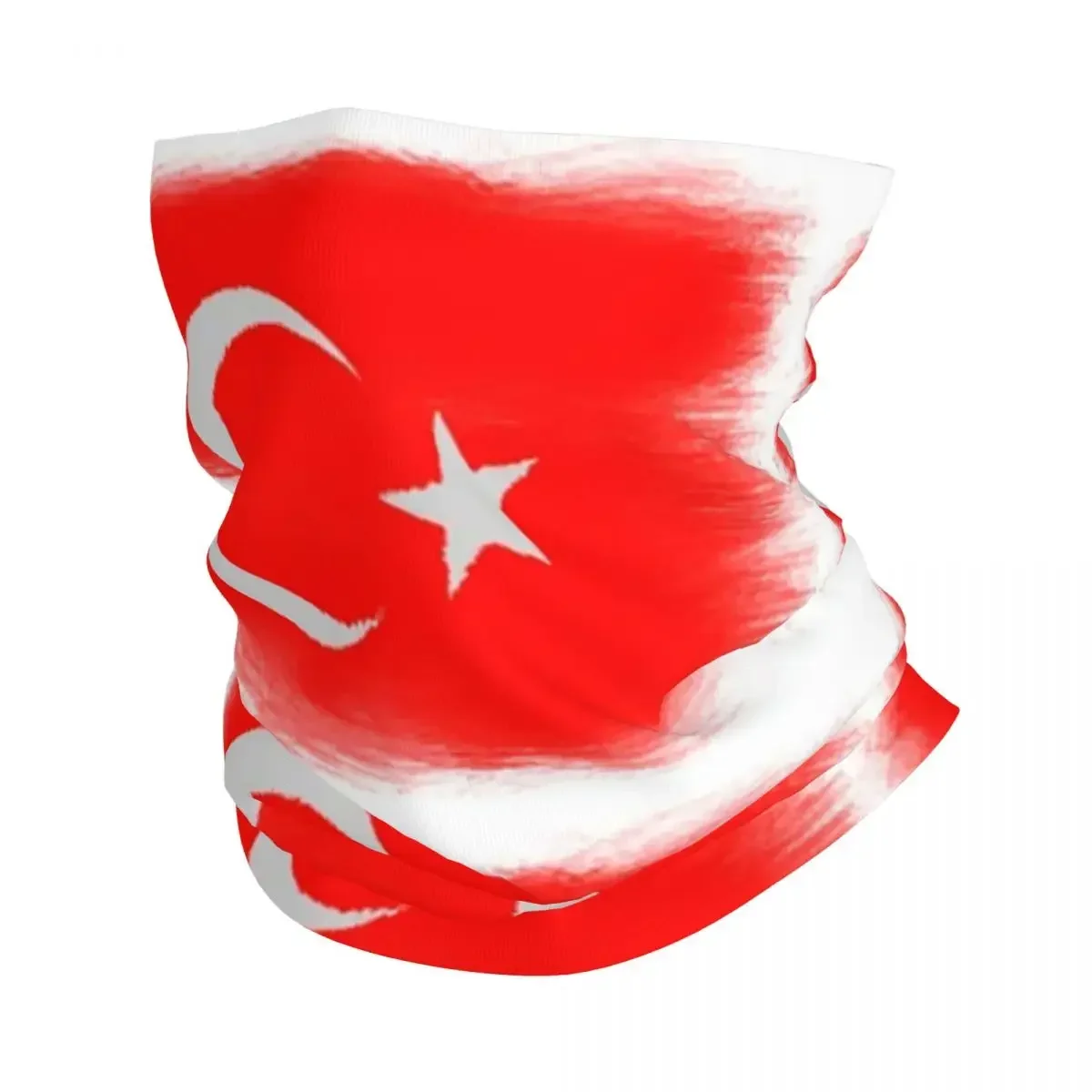 

Turkey Flag Bandana Neck Cover Printed Wrap Scarf Multifunction Balaclava Hiking Fishing For Men Women Adult Windproof