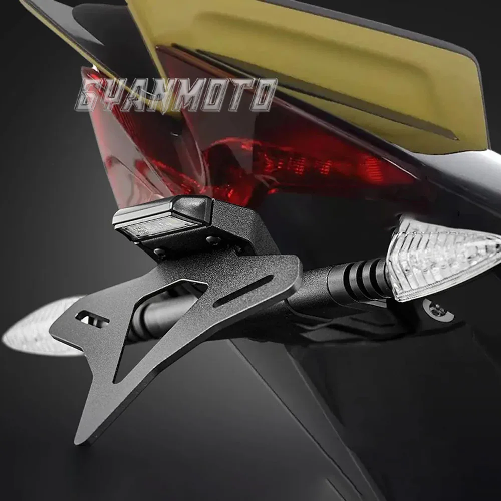 Support de plaque de planificateur arrière de moto avec lumière LED, Stock de queue courte, Stock bien rangé, Contre-pointe, Aprilia RSV4 RS V4 2021-2024