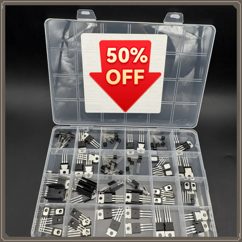 82Pcs 24Values Power Transistor Assortment Kit MOSFET Thyristor Voltage Regulator TO-126 TO-92 TO-220        Provide some more t