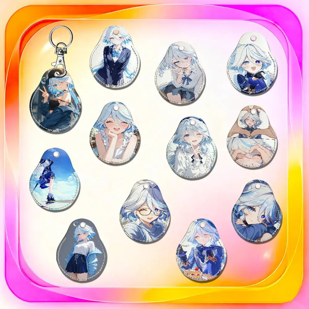 For Furina Genshin Impact For Air Tag Case Card Holder Keychain ID Badge Credit Bank Access For AirTag Case Shell