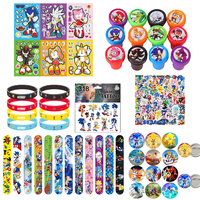 Sonic Birthday Party Favors Kids Toys Stamps Stickers Bracelets Gift Bag Pinata Fillers Rewards Wedding Decoration Supplies