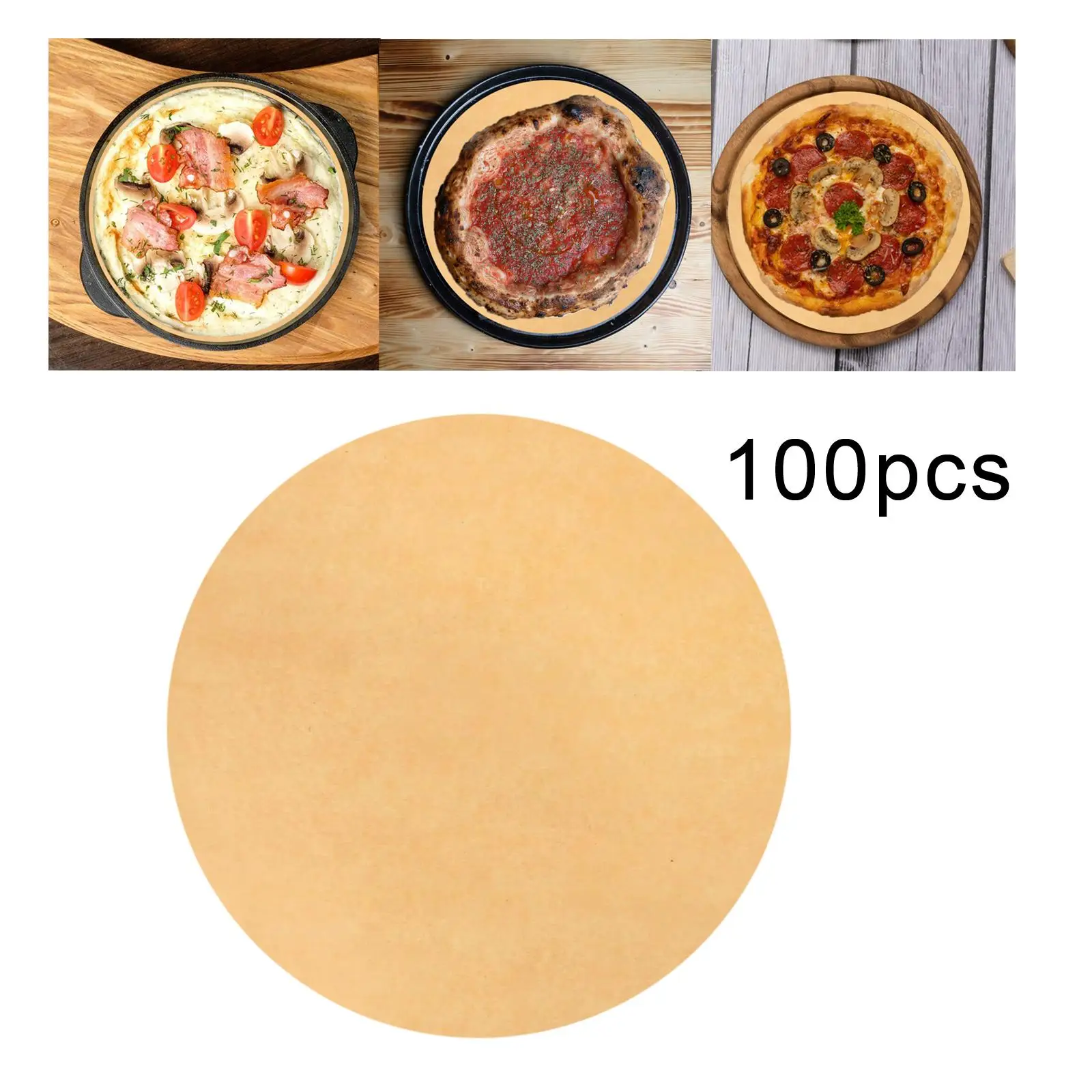 100Pcs Parchment Paper Rounds Precut Cookie Baking Sheets for Roti Maker Dutch Oven Tortilla Press Springform Cake Tin Pizza Pan