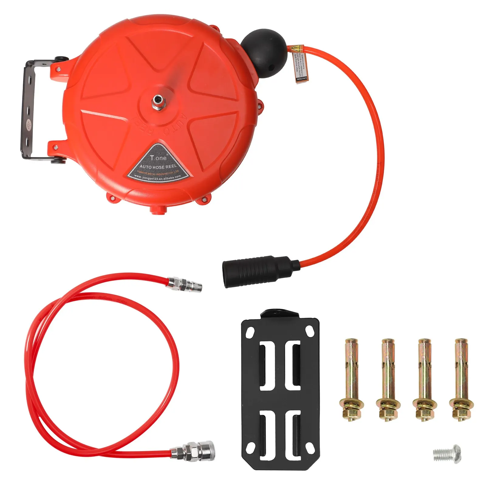 10m Automatischer Schlauchaufroller, Wandmontierter Wasserschlauchhalter für Autowäsche & Gartenbewässerung, Hochdruck-Wasserschlauchrolle