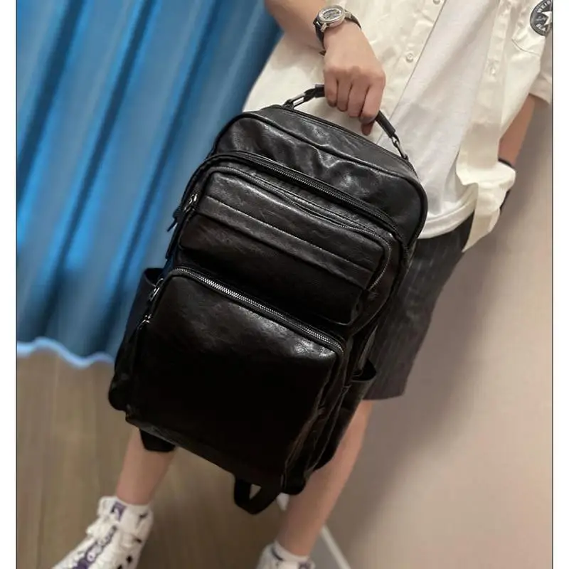 Korean version men's backpack, large capacity computer backpack, fashionable backpack, casual travel bag