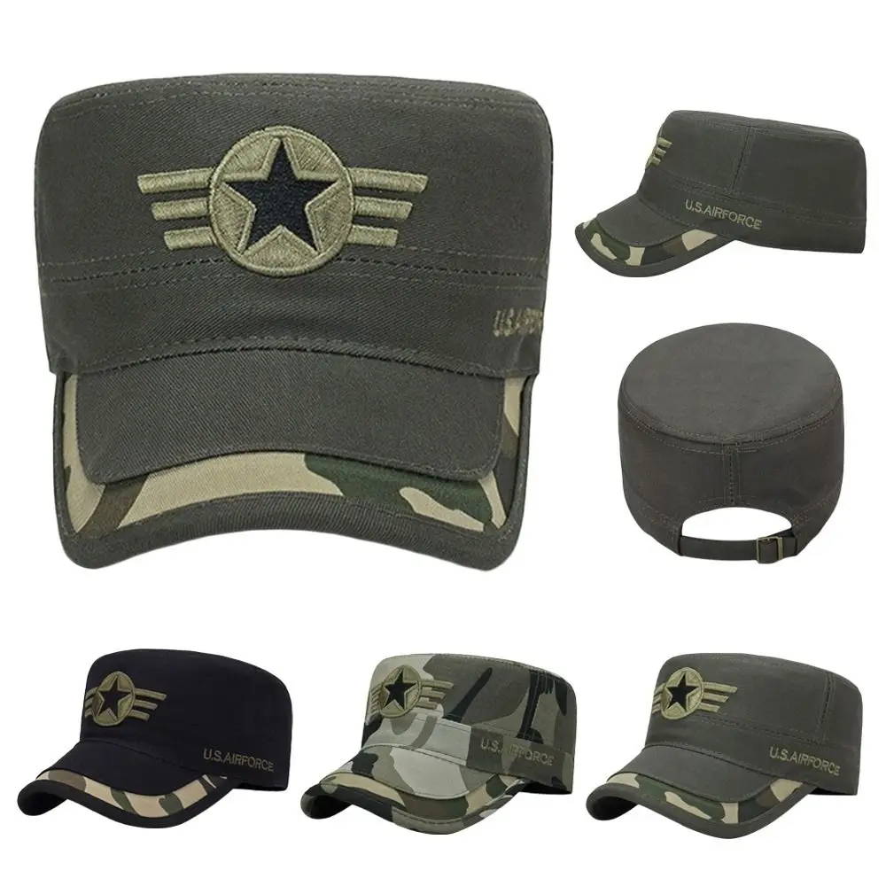 Gorra de béisbol de algodón para hombre y mujer, gorro ajustable, transpirable, plano, para pesca, combate