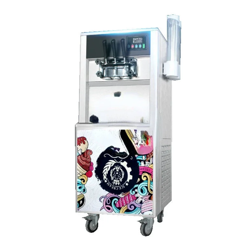 

Vertical 25-30L/H large capacity sundae soft ice cream Chicken rolls making machine stainless steel