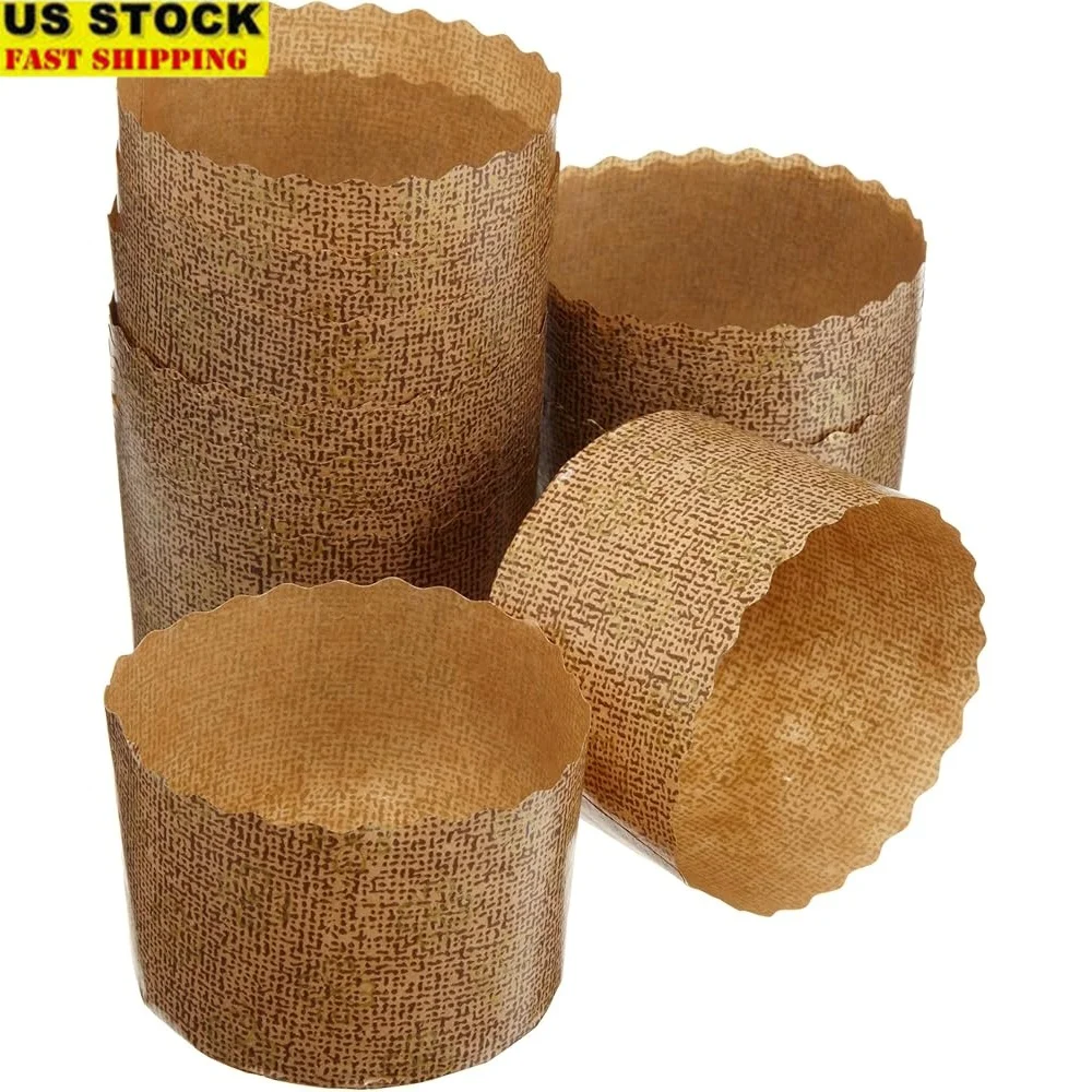 

Mini Panettone Molds Pack of 24 Greaseproof Baking Cups Muffins Cupcakes Mini Cakes Stand Alone Patisserie Grade