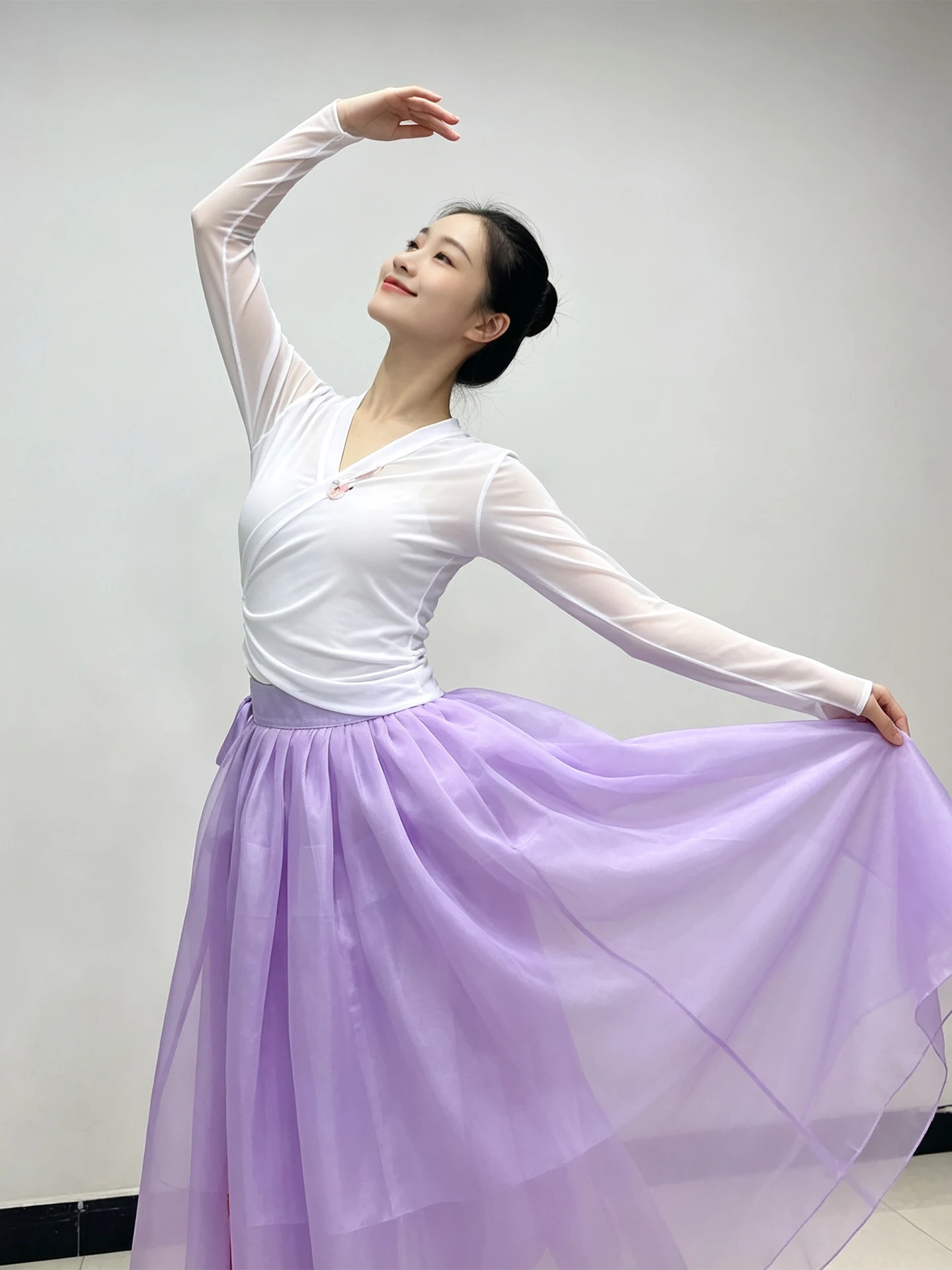 New Women's Korean Dance Costume Top Practice Suit Half Skirt Adult Art Exam  Mountain Red Korean Ethnic Performance Clothes
