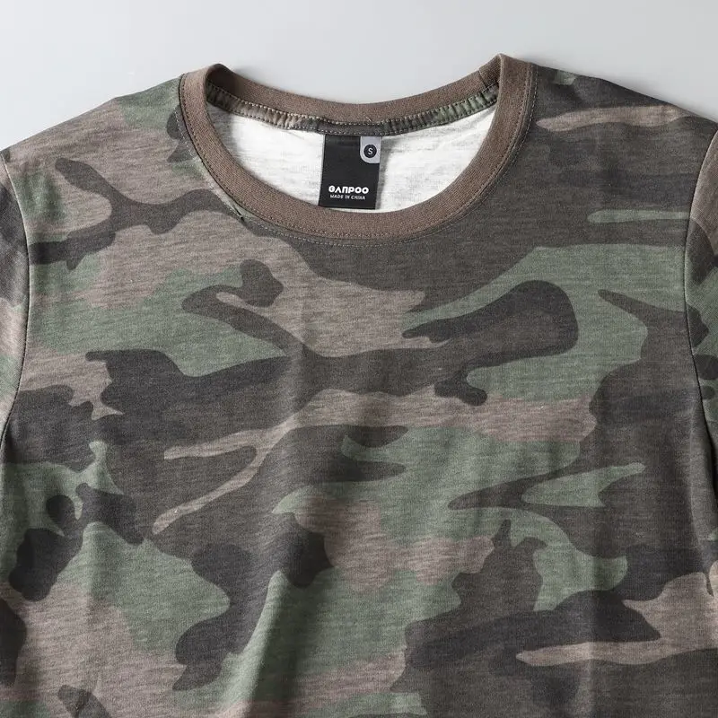 Men's Summer Round Neck All-Cotton Casual Camouflage Short-Sleeve T-Shirt view 3